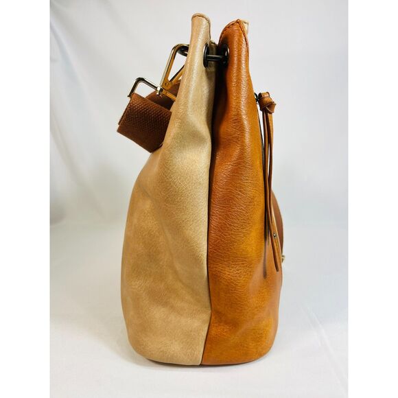 Montana West Conceal Two Tone Brown Vegan Leather Shoulder Crossbody Bag - Picture 2 of 10